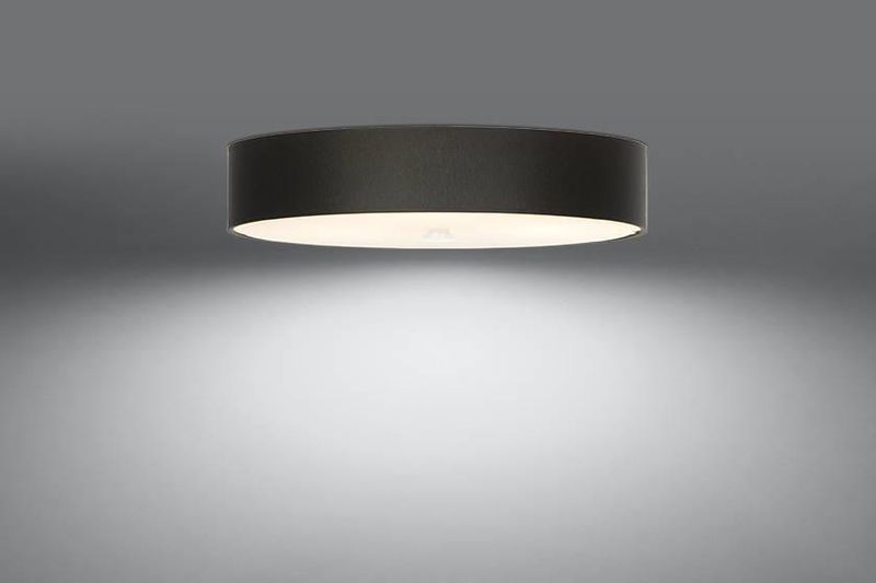 LAMPA plafon SL.0810 abażurowa OPRAWA okrągła sufitowa czarna zdjęcie 1