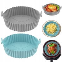 2x FORMA SILIKONOWA DO PIECZENIA DO FRYTOWNICY WIELOKROTNEGO UŻYTKU