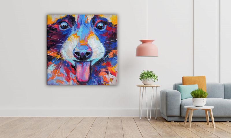 OBRAZ NA PŁÓTNIE 099 Szop 60x60cm zdjęcie 5