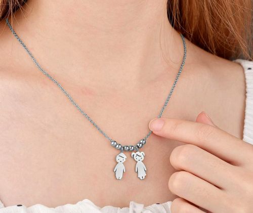 Naszyjnik Stal Chirurgiczna Dzieci Srebrny 316L na Arena.pl