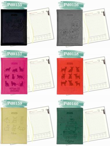 GRAWEROWANY KALENDARZ książkowy A5 2026 personalizacja duży wybór wzorów na Arena.pl