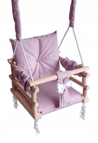 HUŚTAWKA 3w1 DLA DZIECI RÓŻOWY do domu ogród pokój na Arena.pl