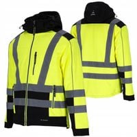 KURTKA ROBOCZA SOFTSHELL Bluza Robocza WODOODPORNA Ciepła OSTRZEGAWCZA BHP