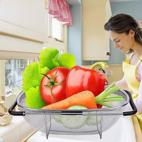 Sitko metalowe durszlak z teleskopowym uchwytem na Arena.pl