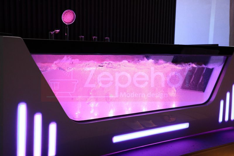 Wanna z hydromasażem EBX-7066 white prostokątna 170cmx78cmx61cm Wodosp zdjęcie 86