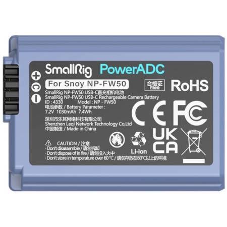 SmallRig 4330 akumulator 1030mAh USB-C do NP-FW50 zdjęcie 2