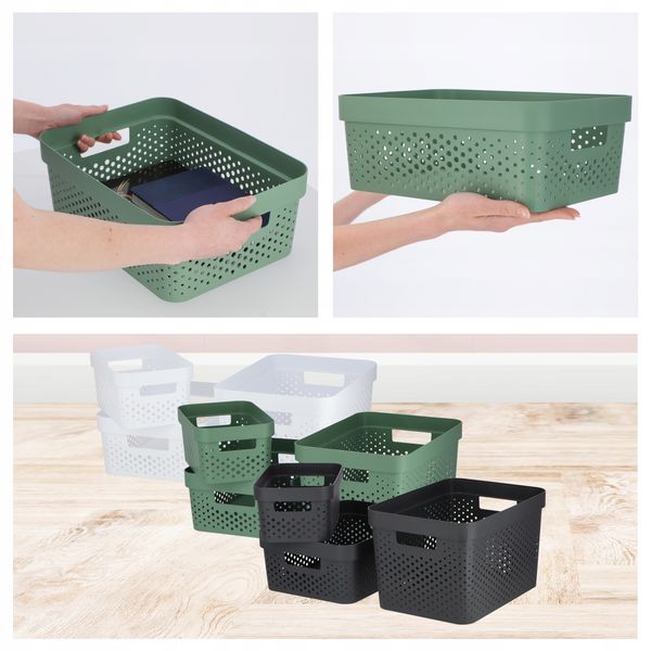 Curver Pojemnik Pudełko Ażurowe Eko 11 L Zielony zdjęcie 5