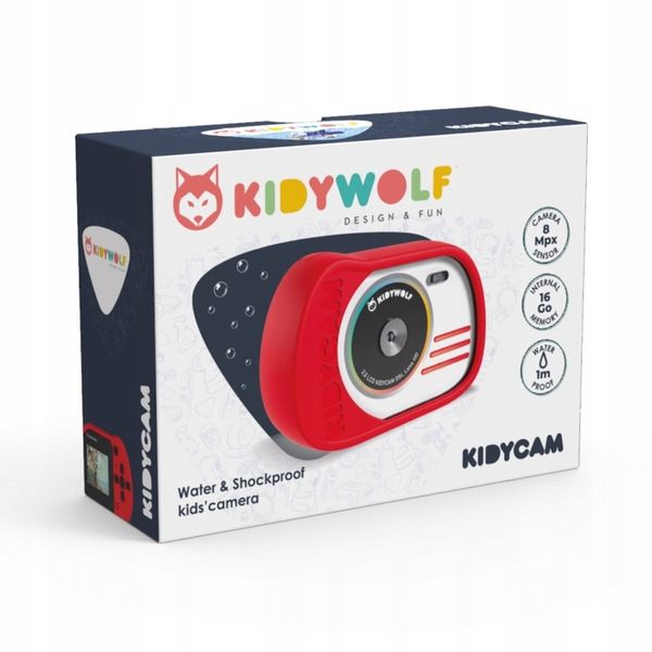 Kidywolf - Wodoodporny aparat Kidycam - Czerwony zdjęcie 11