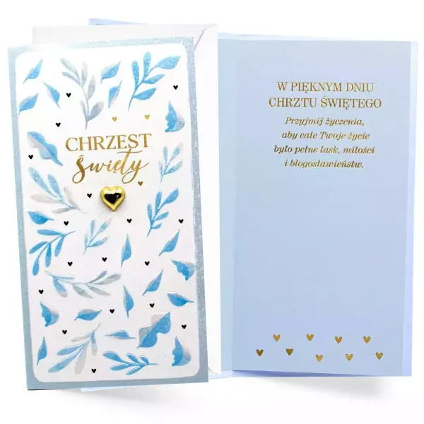 Karnet Chrzest Niebieski zdjęcie 1