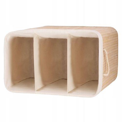 KOSZ BAMBUSOWY NA PRANIE BIELIZNĘ Z POKRYWĄ POJEMNIK DUŻY 150L BAMBUS na Arena.pl