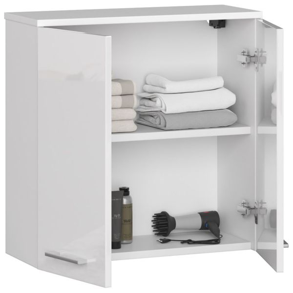 SZAFKA WISZĄCA W 60 cm FIN 2D BIAŁY POŁYSK zdjęcie 2