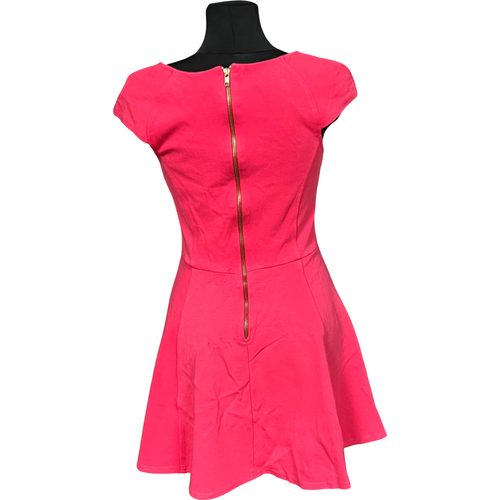 Sukienka Przed Kolano Różowa 38 Wiskoza Nylon Elastan Styl Casual Elegancki na Arena.pl