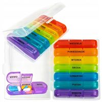 ORGANIZER PUDEŁKO NA LEKI KASETKA TABLETKI 7 DNI POLSKIE NAPISY