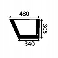 szyba drzwi dolna prawa Case Maxxum 5120, 5130, 5140, 5150, 5220, 5230
