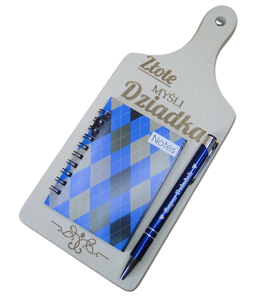 deska + notes DZIADEK   26,5 x 11,5 cm. zdjęcie 1
