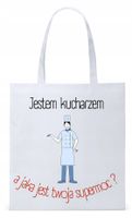 Dla Kucharza Kucharki Torba Eco Biała Shopper Z Nadrukiem Ze Zdjęciem