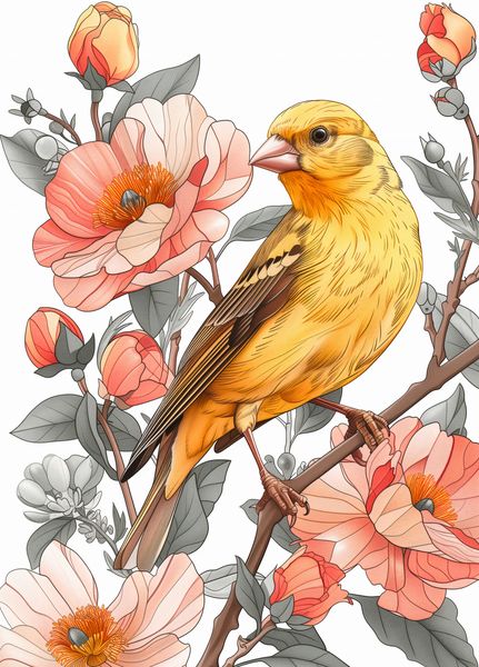 Plakat 39,5x55cm Wiosenny Śpiewaczek zdjęcie 1