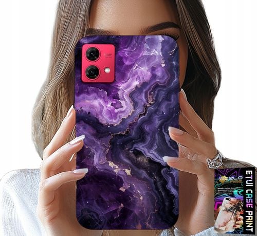 ETUI DO MOTOROLA EDGE 40 NEO - FIOLETOWY MARMUREK MODNE KOBIECE + FOLIA na Arena.pl