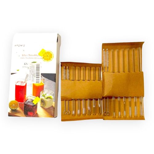 Szklane Słomki Wielokrotnego Użytku 12 Szt. Śr. 10 na Arena.pl