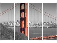 120CM 80 OBRAZ 4 ELEM GOLDEN GATE FRANCO FOLINI ŚCIENNY