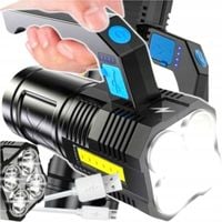 MOCNA LATARKA AKUMULATOROWA LED USB LAMPKA WARSZTATOWA TAKTYCZNA SZPERACZ