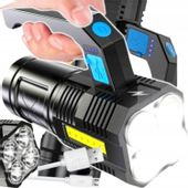 MOCNA LATARKA AKUMULATOROWA LED USB LAMPKA WARSZTATOWA TAKTYCZNA SZPERACZ