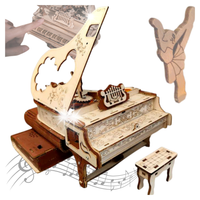 RUCHOME PUZZLE GRAJĄCE BLUETOOTH DREWNIANE 3D 233EL MAGICZNY FORTEPIAN
