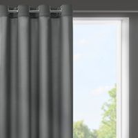 Zasłona 140X175 cm Rita grafitowa matowa tkanina na przelotkach