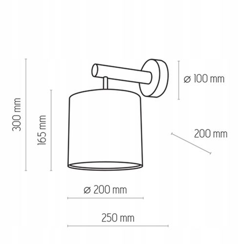 KINKIET OPRAWA ŚCIENNA TK LIGHTING DEVA WHITE 4108 E27 BIAŁY/SOSNA na Arena.pl