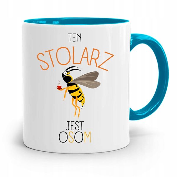 Kubek Błękitny Stolarza Ten Stolarz Jest Osom Z Nadrukiem Ze Zdjęciem zdjęcie 1