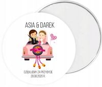 MAGNES PERSONALIZOWANY prezent podziękowanie dla gości NA WESELE + iIMIONA