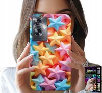 ETUI DO OPPO A79 5G - KOLOROWE GWIAZDKI GWIAZDA FUTERAŁ +FOLIA