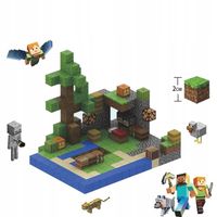 Klocki magnetyczne Minecraft Zabawka Żniwa Farma Klocki 212szt+6Figurek
