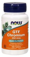 NOW FOODS GTF Chromium - Chrom GTF 200 mcg (100 tabl.)