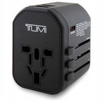TUMI TUTA20WMSLK Travel Adapter 20W USB-C / 2xUSB-A czarny/black