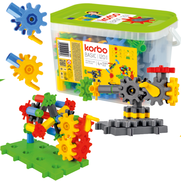 KORBO RUCHOME KLOCKI Basic 120 el + trombele 17 el zdjęcie 6