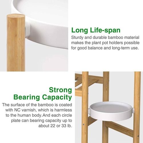 Bambusowy Stojak Kwietnik Na Rośliny Do Wnętrza na Arena.pl