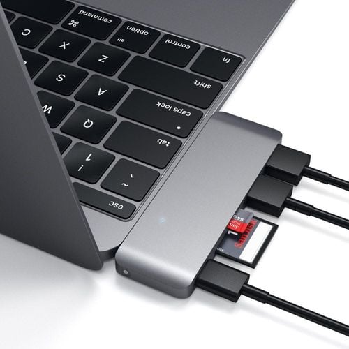 Hub USB Satechi Passthrough Hub (USB-C, 2x USB-A, micro/SD) (space gray) na Arena.pl