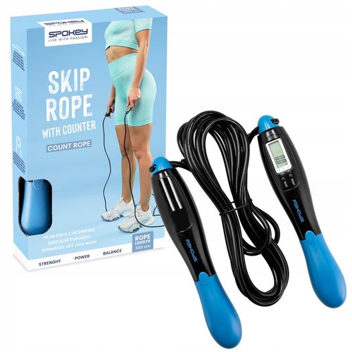 Skakanka z licznikiem skoków i kalorii COUNT ROPE z regulowaną linką SPOKEY na Arena.pl