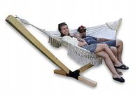 ZESTAW STELAŻ + HAMAK 2os BOHO ECRU komplet przenośny COMFORT ZONE do 280KG