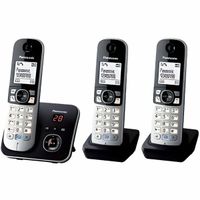Telefon Bezprzewodowy Panasonic KX-TG6823 Biały Czarny Czarny/Srebrzysty