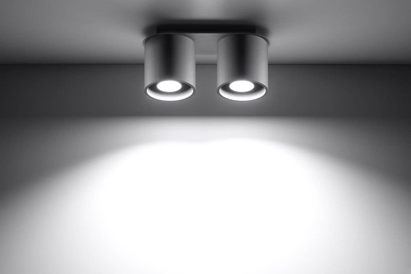 Downlight LAMPA sufitowa SL.0055 metalowa OPRAWA tuby szare zdjęcie 2