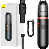 Odkurzacz samochodowy Bezprzewodowy bezworkowy 80W Baseus 6000Pa HEPA USB-C