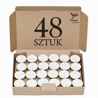 TEALIGHT sojowe podgrzewacze 48 szt naturalne bezzapachowe WYSOKA