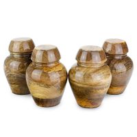 Zestaw mini urn do podziału prochów po kremacji / Plakietki