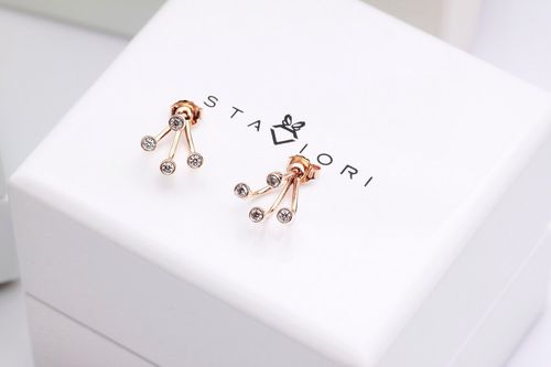 Emaga Złote kolczyki KRD2003 - Diament na Arena.pl