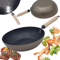 Patelnia tradycyjna stalowa Rossner wok 30 cm non-stick (nieprzywierająca)
