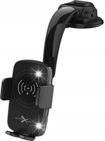 Uchwyt samochodowy PREMIUM kokpit szyba z ładowarka indukcyjna Qi 15W USB-C