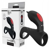 Podwójny pierścień silikonowy na penisa. Masażer.