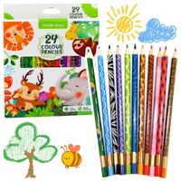 SZKOLNY ZESTAW KREDEK OŁÓWKOWYCH KOLOROWE